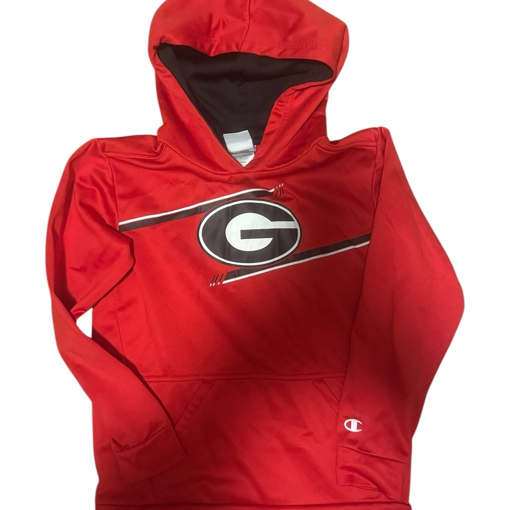 Georgia Bulldogs Champion Red Hoodie with Graphic Design